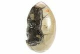 Septarian Dragon Egg Geode - Black Crystals #253756-2